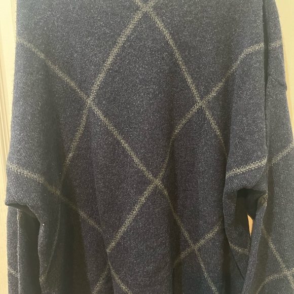 Gant Xl 100% Merino Wool Logo Crest Blue Sweater W Design - Picture 3 of 9